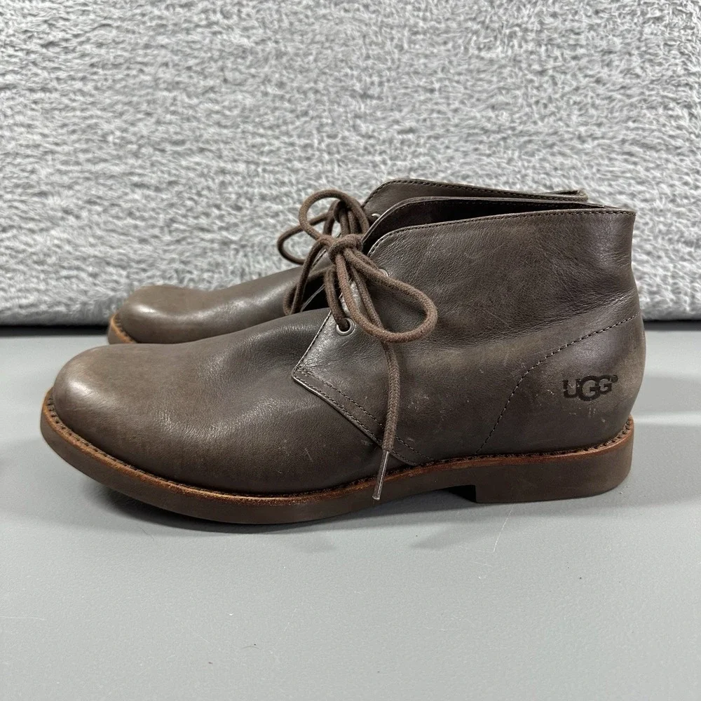 UGG Chukka Boots Mens 8 Brown Leather Dagmann US S/N 1018516 Urban Casual Trendy